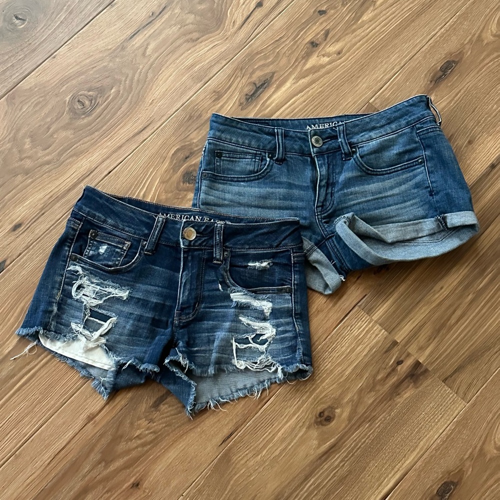 American Eagle Outfitters Women's Blue Denim Shorts